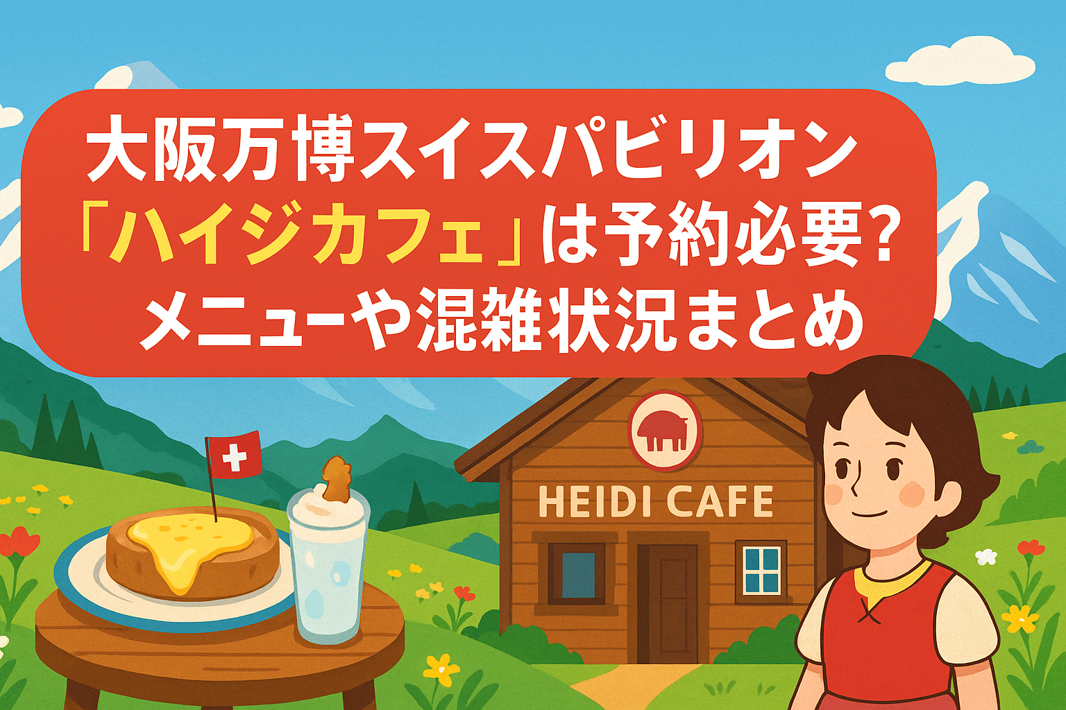 スイスパビリオン「ハイジカフェ」は予約必要？